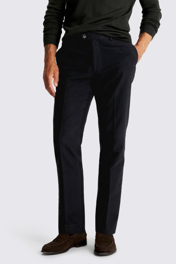 Navy Moleskin Trousers
